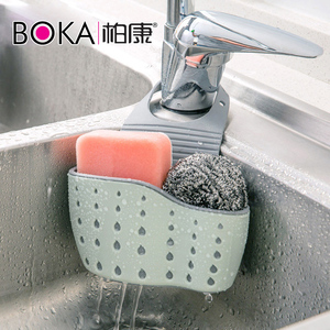 创意水槽沥水篮厨房用品塑料挂袋水龙头海绵洗碗擦收纳篮沥水架子