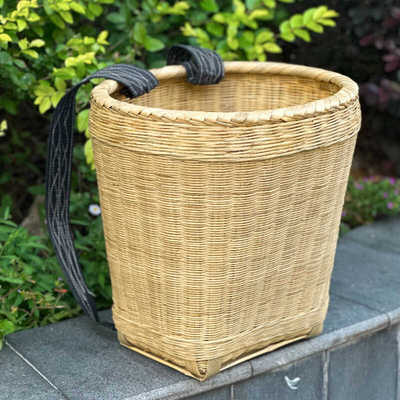 手工编制农用古风背箩筐竹背篓