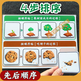 排序顺序卡片幼儿园小中大儿童宝宝逻辑思维发展教具区域材料ABA