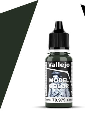 vallejo西班牙AV70979/089迷彩暗绿色Dark Green水性模型手涂漆