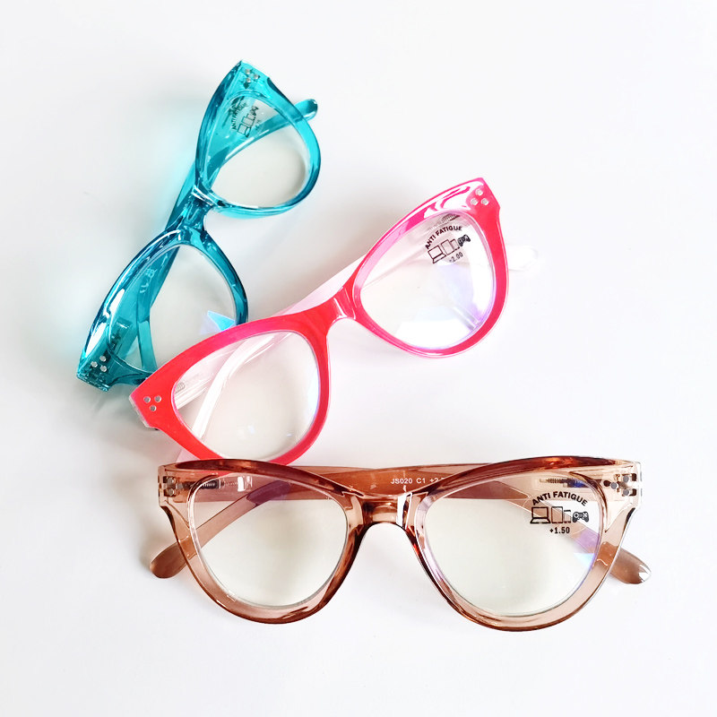 欧美单设计感小众时尚大框亮色年轻款高清镀膜防蓝光老花镜