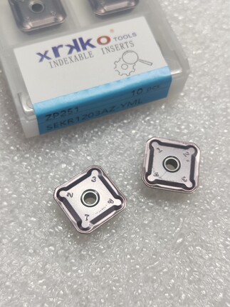 合金SEKR1203双头龙门铣刀片，加工Cr12MOV、NAK80、S136、淬火钢