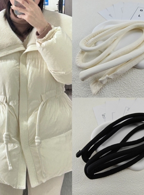 羽绒服装饰软布绳打结腰带女大衣时尚百搭收腰绑带简约蝴蝶结腰封