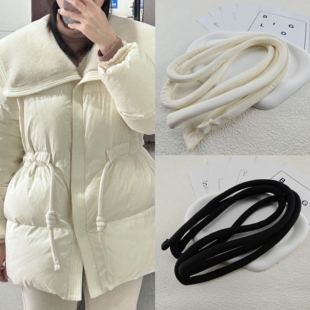 羽绒服装 百搭收腰绑带简约蝴蝶结腰封 饰软布绳打结腰带女大衣时尚
