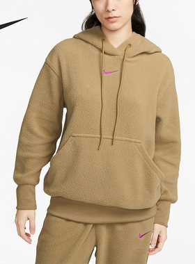 Nike/耐克冬季新款女子仿羊羔绒运动套头卫衣DQ6841-258
