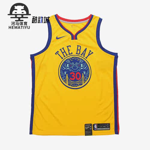Nike/耐克正品库里勇士队30号球迷版男子运动球衣912101-728