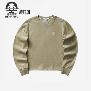 Skechers/斯凯奇新款女子时尚丝绒针织圆领套头运动休闲卫衣