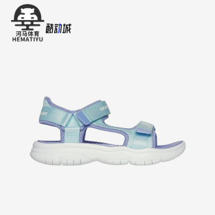 Skechers/斯凯奇正品复古潮流女童柔软透气魔术贴休闲凉鞋303048L
