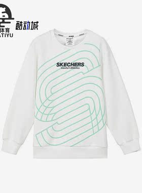 Skechers/斯凯奇正品大童简约时尚运动针织长袖圆领卫衣 P323B035