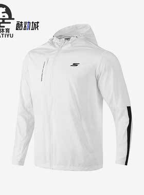 Skechers/斯凯奇正品新款梭织连帽休闲男子运动夹克P223M013-0019