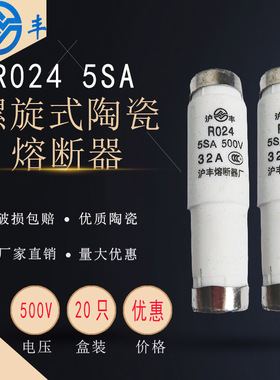 沪丰熔断器R024 熔芯5SA 2A 3 4 5 6 10 16 25 32A陶瓷保险丝500V