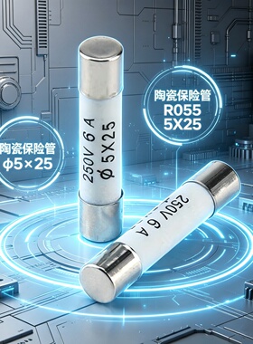 R055陶瓷保险管丝5X25mm 250V熔断器体RO55 2A 4A 6A 10A 16A 20A
