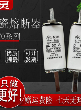 飞灵熔断器NT0熔芯NTO RT16-0保险丝R031 32A 63A 80A 100A125A