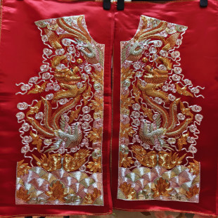 嫁衣 全新出租定制秀禾服中式 现货 纯手工绣龙凤褂裙褂大五福鸳鸯
