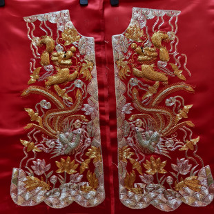 现货 手绣中五福金鱼款 全新出租定制 龙凤褂裙褂秀禾服 结婚嫁衣