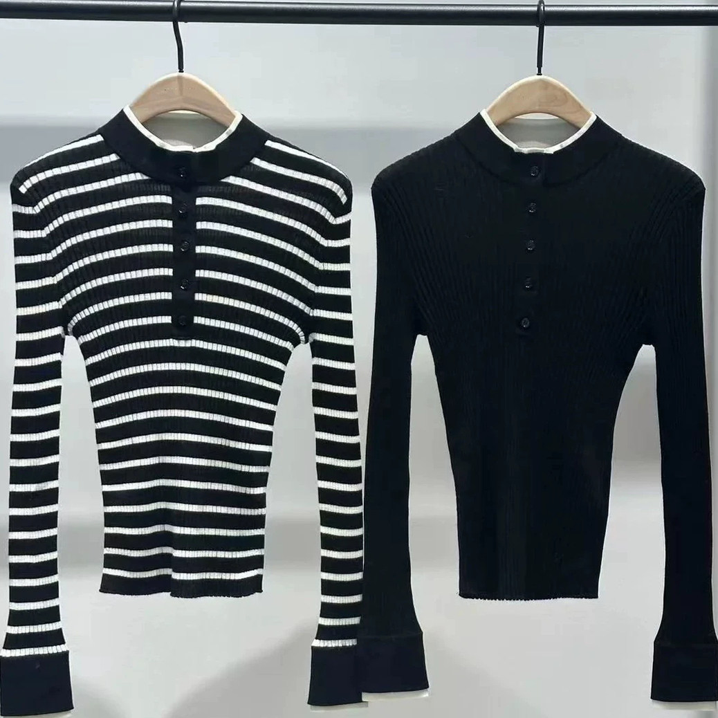 正品针织衫2025冬新品假两件亨利领细支绵羊毛轻暖智性MBE4SWT016