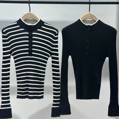 正品针织衫2025冬新品假两件亨利领细支绵羊毛轻暖智性MBE4SWT016