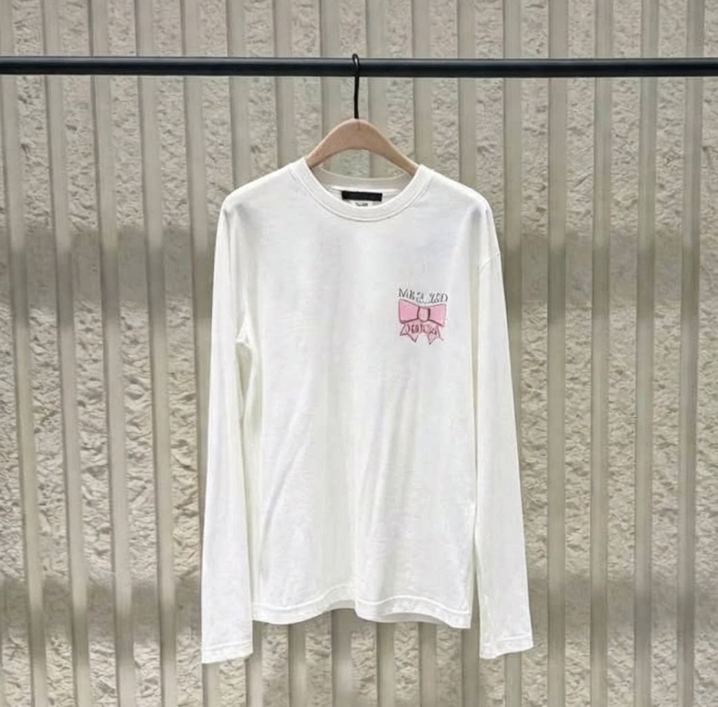 【MAG联名】正品2026冬新品白色棉质长袖印花T恤MBF4TEE010