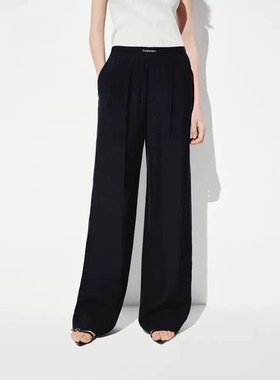 【C+系列】正品西裤2025夏新品运动橡筋高腰直筒阔腿裤MBE2PAT011