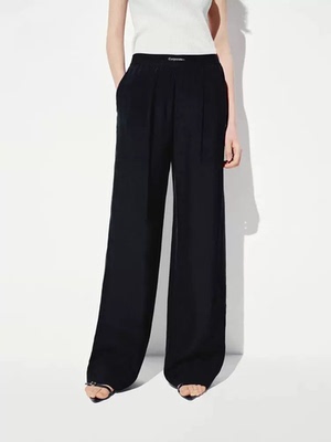 【C+系列】正品西裤2025夏新品运动橡筋高腰直筒阔腿裤MBE2PAT011