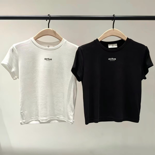 【act系列】正品正肩短袖T恤2026夏新品天丝醋酸短款MBF2TEE007