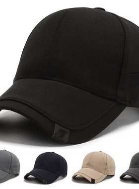 精品帽子男潮遮阳鸭舌帽韩版男士遮阳帽黑色ins潮简约休闲百搭棒