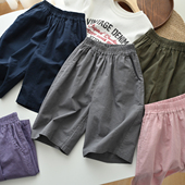 男女童苎麻棉质薄款 童装 松紧腰七分裤 中大童 春夏款 儿童短裤