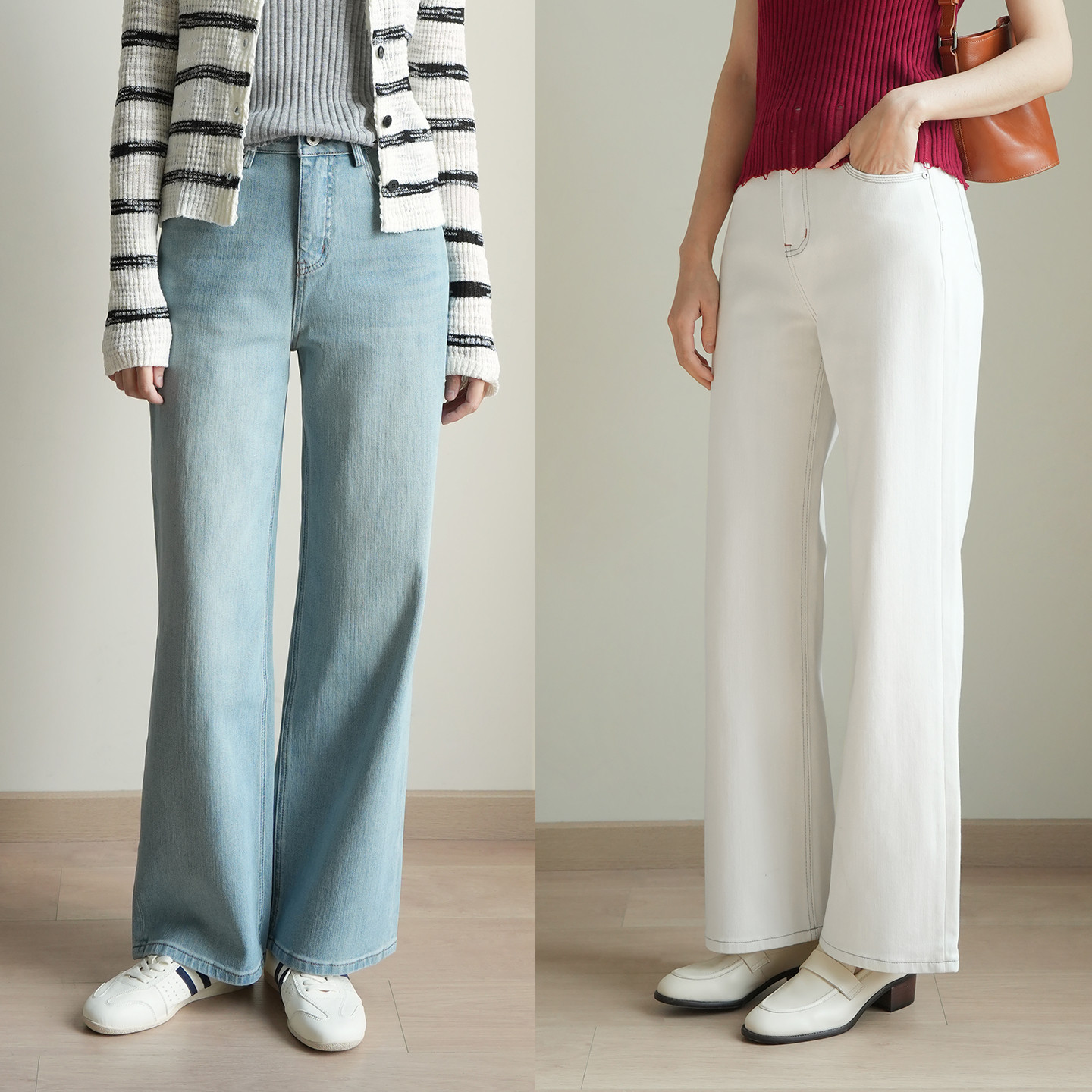 莱赛尔女士直筒牛仔裤春款