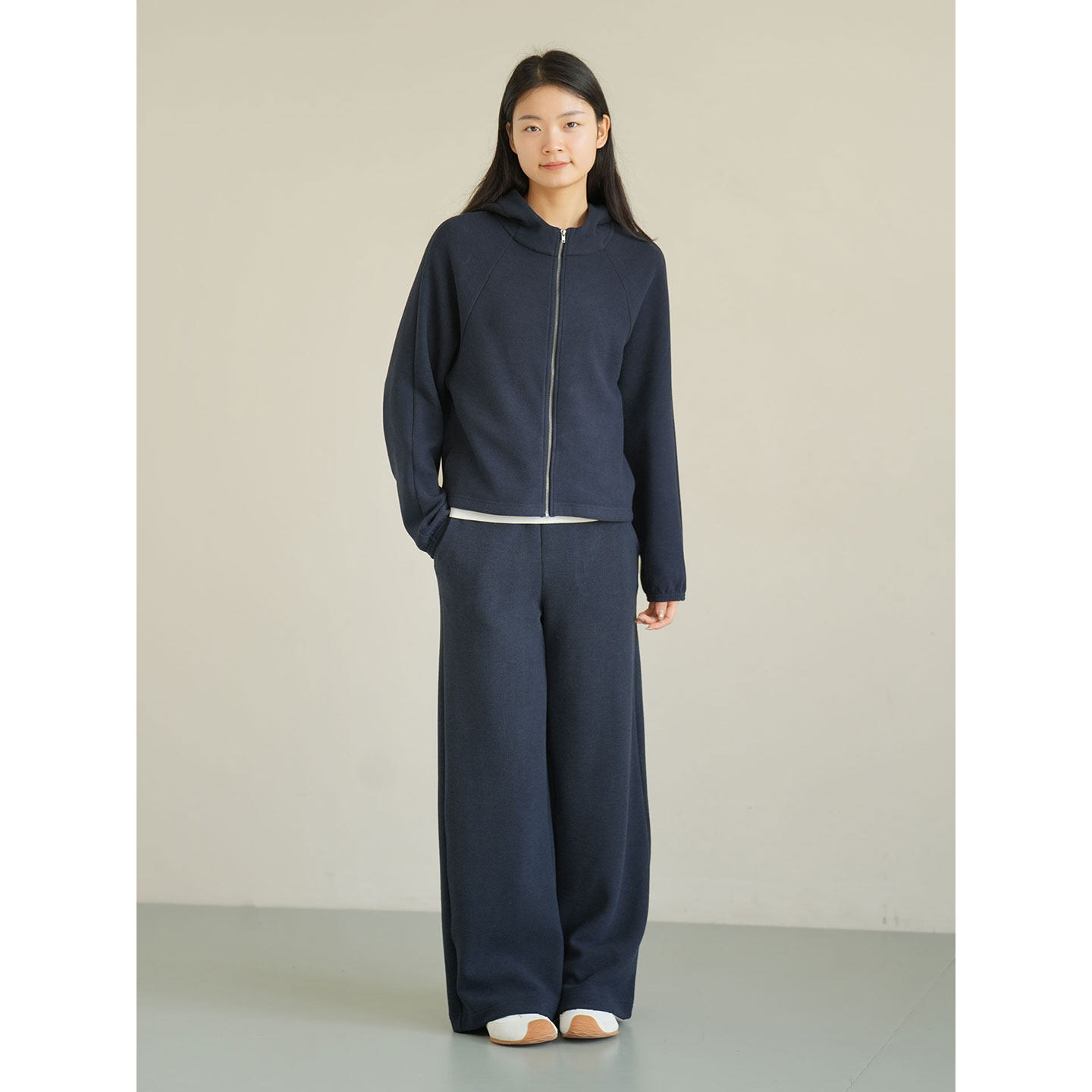 会员拍 单件拍 女士连帽外套休闲宽松裤子藏青色开衫长裤套装秋冬,女装/女士精品,短外套,淘宝优惠券,粉丝福利购,淘宝优惠卷