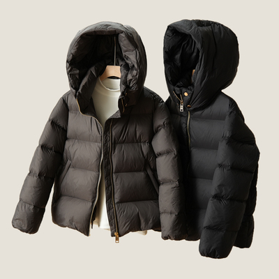 90白鹅绒云朵泡芙连帽羽绒服