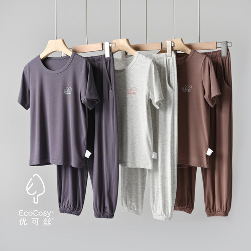 类儿童短袖套装优可丝睡衣睡裤