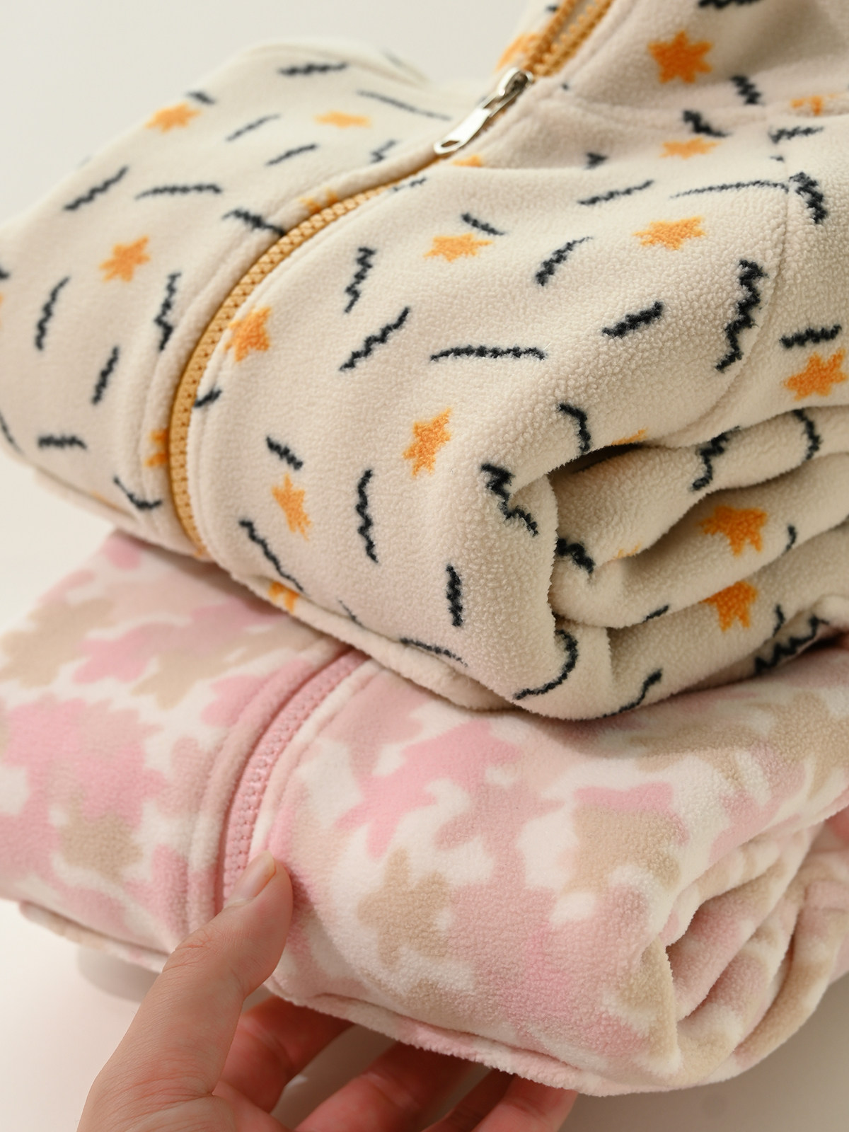 따뜻한 소형 코트 아동용 올리 벨벳 탑 남아 및 여아용 경량 가디건 중대형 아동용 겨울 의류