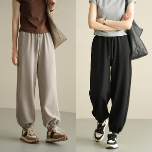 女士宽松运动裤 女装 休闲卫裤 春秋款 长裤 慢跑裤
