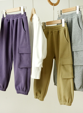 170码大童 儿童工装卫裤 男童女童运动校园裤 慢跑裤 春秋款 童装