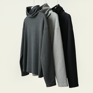 打底衫 女装 女士高领纯棉T恤 山东网店春秋款 上衣 精梳棉磨毛长袖