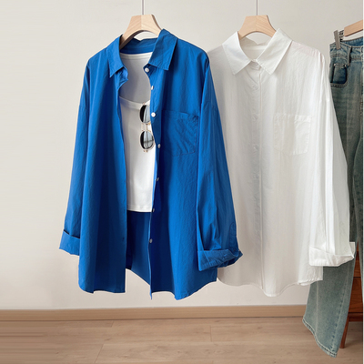 60支精梳棉女士纯棉衬衫上衣