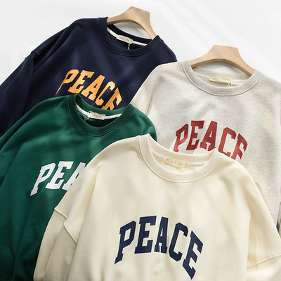 宽松阔版纯棉毛圈卫衣BF风百搭