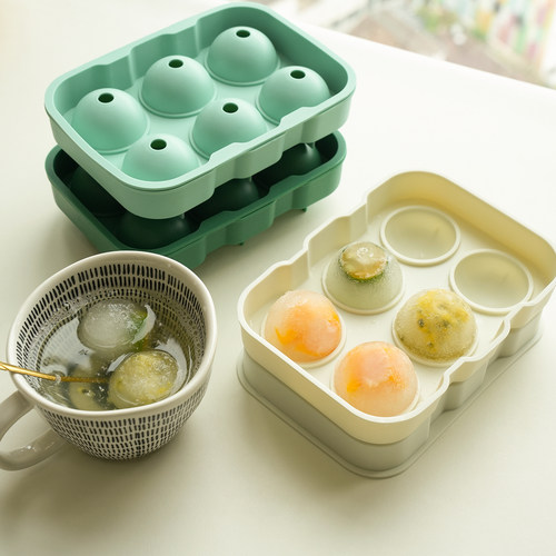 食品级全硅胶6格自制冰球模具