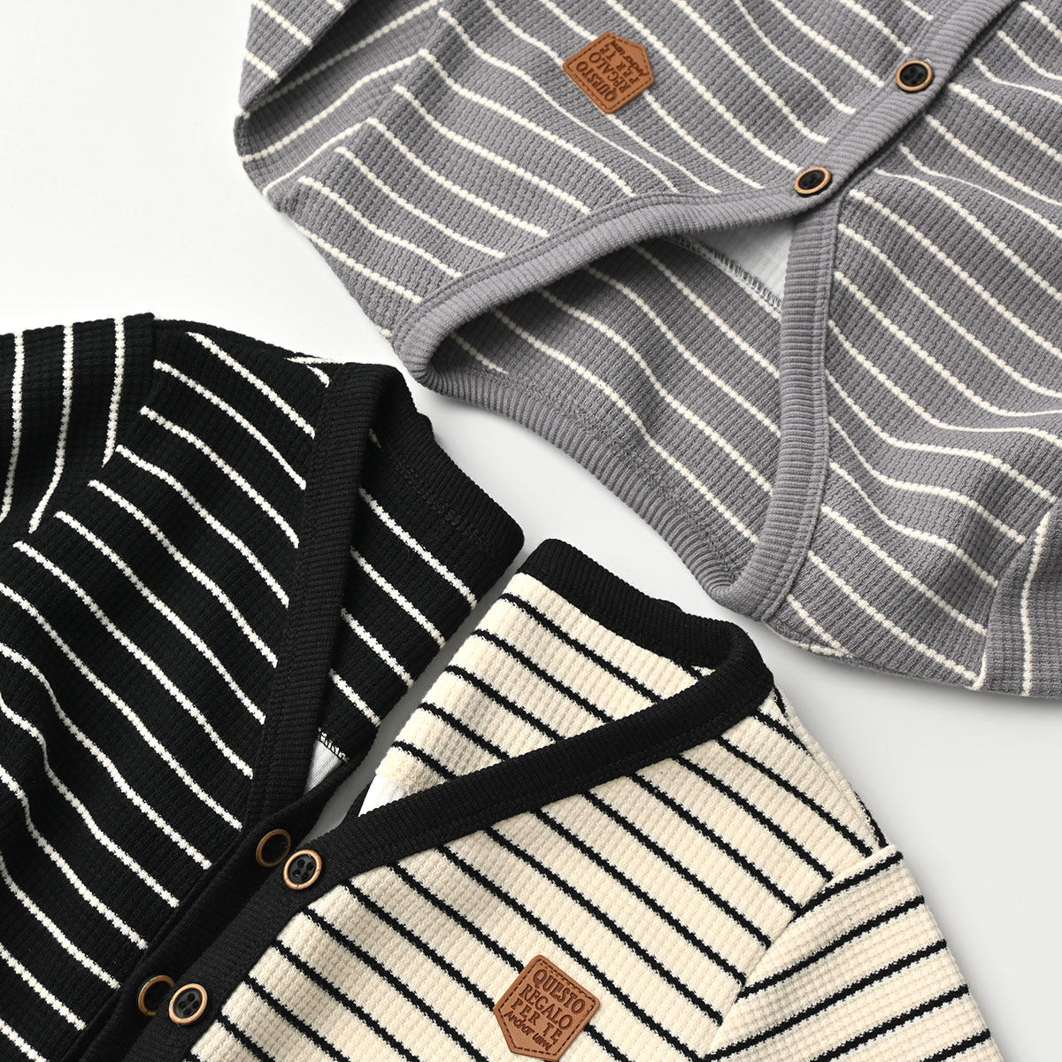 어린이 스트라이프 코튼 니트 가디건 소년과 소녀 스트라이프 스웨터 재킷 탑 봄 가을 새로운 아동복