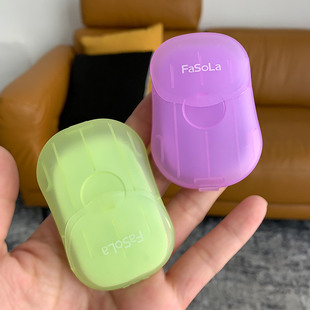 香皂纸 旅游常备用品 便携式 洗手小肥皂片 50片 纸香皂 盒装