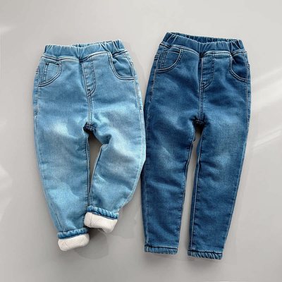 儿童加厚针织牛仔裤中大童