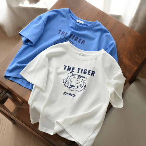 亲子款短袖T男女童薄款上衣半袖