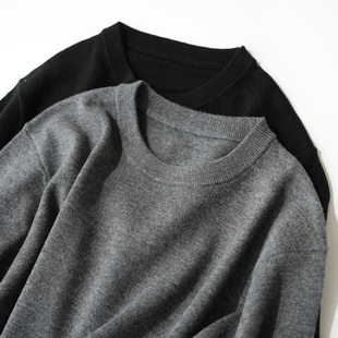 男士 圆领毛衣 保暖针织衫 30支双股 男装 羊毛衫 秋冬款 春秋薄款