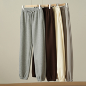 女士加长版 女装 收口卫裤 秋冬款 纯色休闲运动长裤 高个子懒人裤