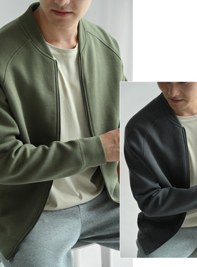 男士棒球服水沐良品立领春秋宽松