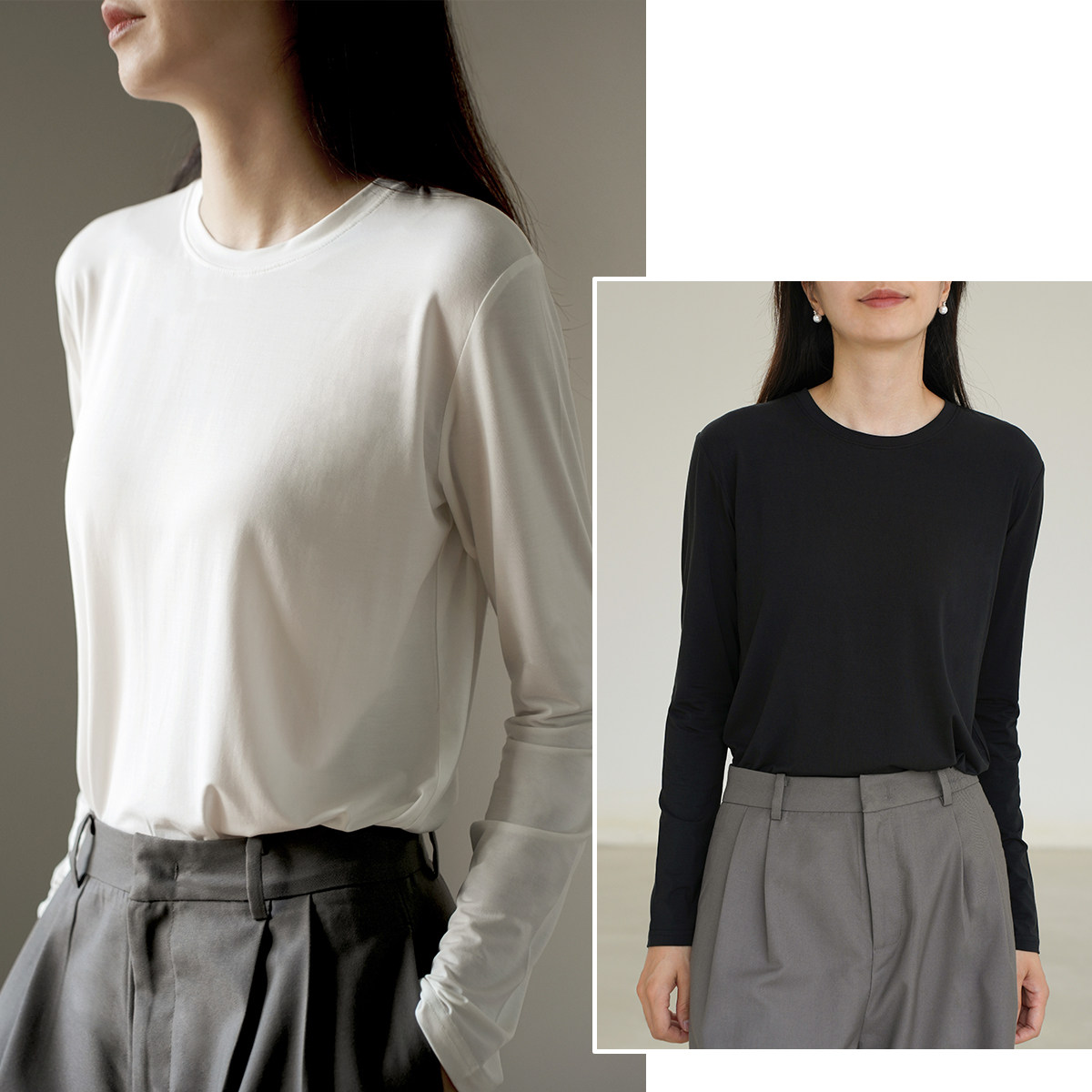 女士薄款圆领打底衫 纯色百搭基础款长袖叠穿T恤上衣 初秋款女装,女装/女士精品,T恤,淘宝优惠券,粉丝福利购,淘宝优惠卷