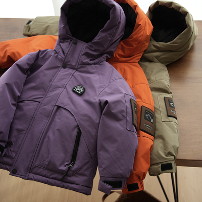 儿童羽绒服鸭绒中大童棉服