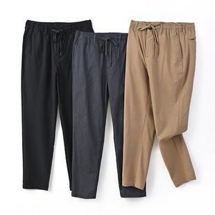 纯色九分裤 子 百搭小脚裤 特 男装 锦纶休闲裤 春秋款 男士