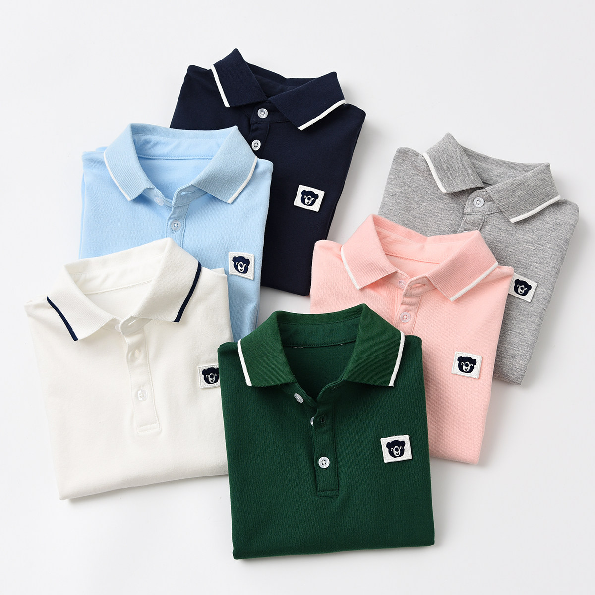校服 儿童纯棉POLO衫 男童女童翻领长袖打底衫 中大童 春秋款童装,童装/婴儿装/亲子装,T恤,淘宝优惠券,粉丝福利购,淘宝优惠卷