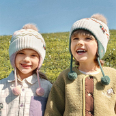 A类 儿童护耳毛线帽 脖套 单件拍 男孩女童针织保暖围巾围脖 秋冬